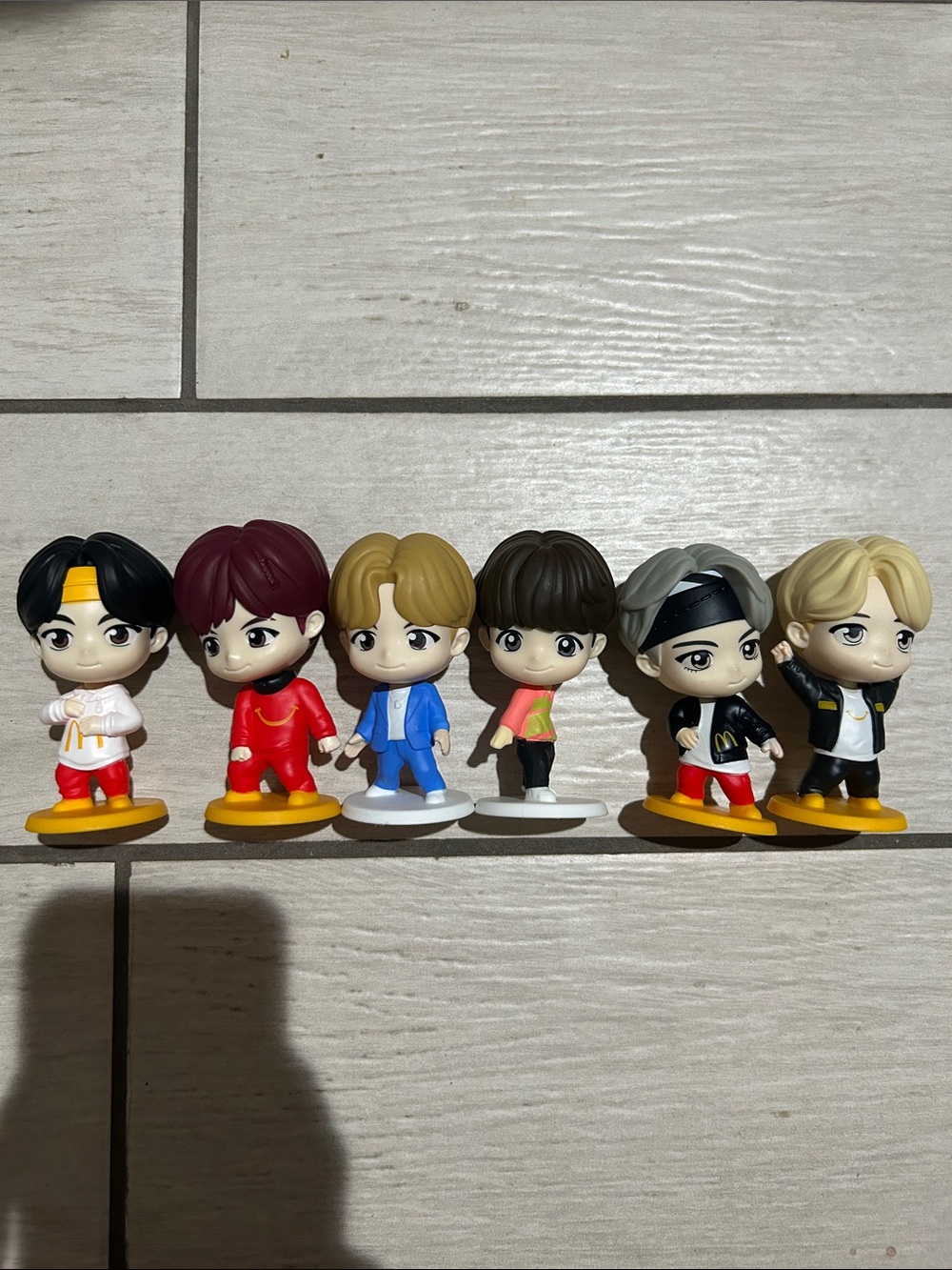 Set of 6 K-Pop Character Figurines - BTS TinyTan